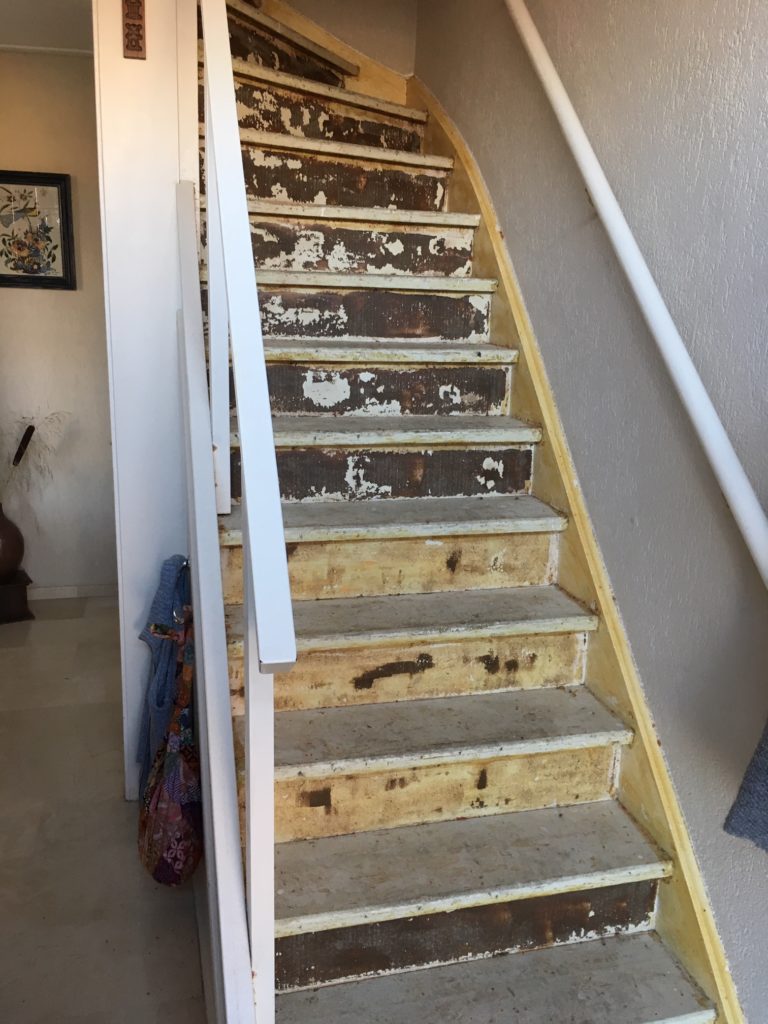 Resultaat van het verwijderen van trapbekleding